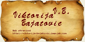 Viktorija Bajatović vizit kartica